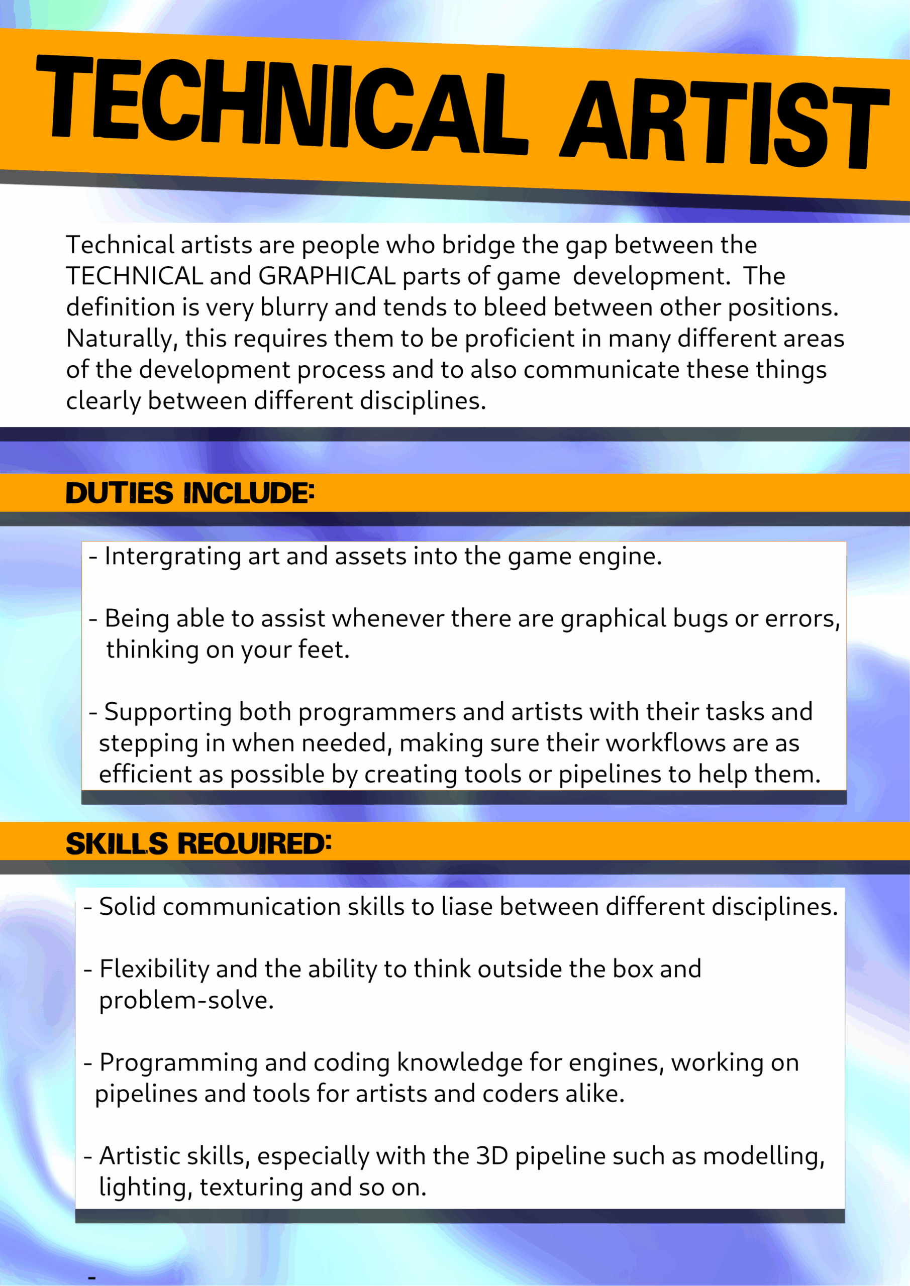 DAYDREAM PERSONAL DIARY #2 ROLE RESEARCH